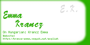 emma krancz business card